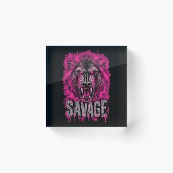 Item preview, SAVAGE BABOON PINK designed and sold by Neo-Punk.