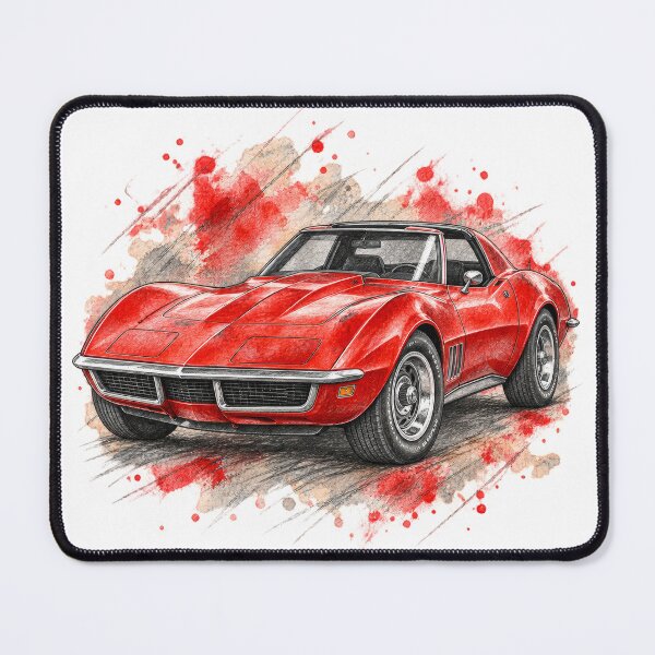 Item preview, Scarlet Road Legend – Pencil and Watercolor Sports Car designed and sold by Russell Thorne.