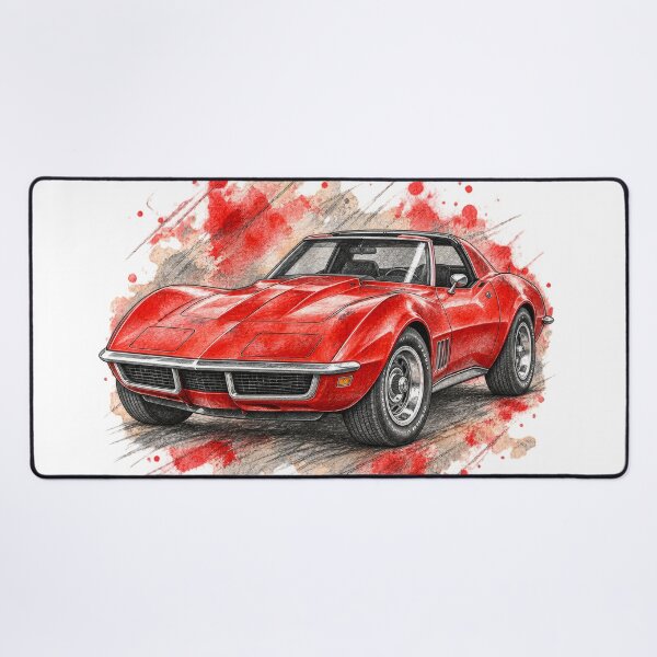 Item preview, Scarlet Road Legend – Pencil and Watercolor Sports Car designed and sold by Russell Thorne.