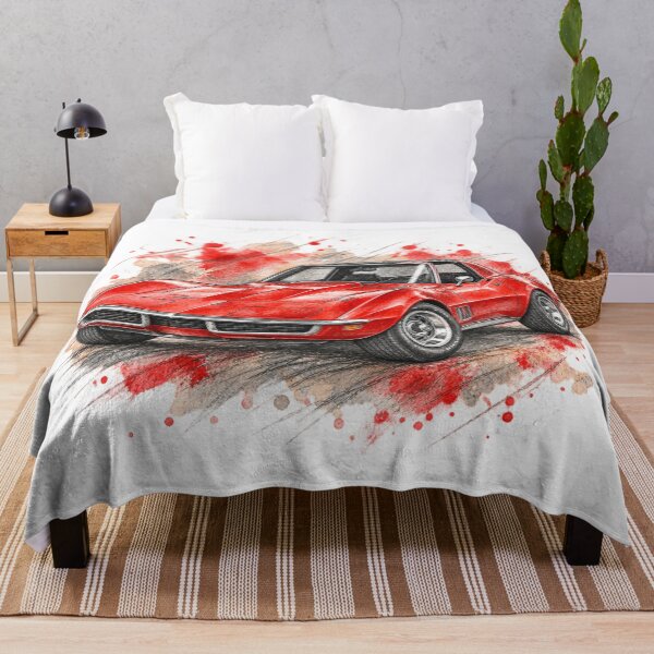 Item preview, Scarlet Road Legend – Pencil and Watercolor Sports Car designed and sold by Russell Thorne.