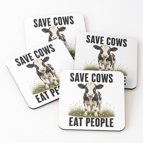 Item preview, Save Cows Eat People Vegan Calf Cow Animal Welfare Animal Rights Veganism Go Vegan designed and sold by Annika Shurafa.