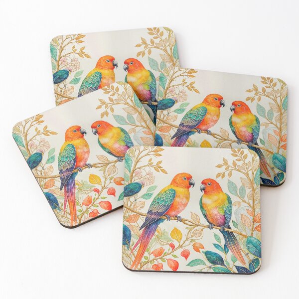Item preview, Exotic Beautiful Birds - Crystal lovebirds #3 designed and sold by Helios Be. Lavsh.