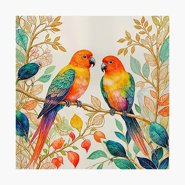 Item preview, Exotic Beautiful Birds - Crystal lovebirds #3 designed and sold by Helios Be. Lavsh.