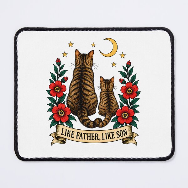 Item preview, Like Father Like Son Cats Art designed and sold by Old's Cool Cat Studio.