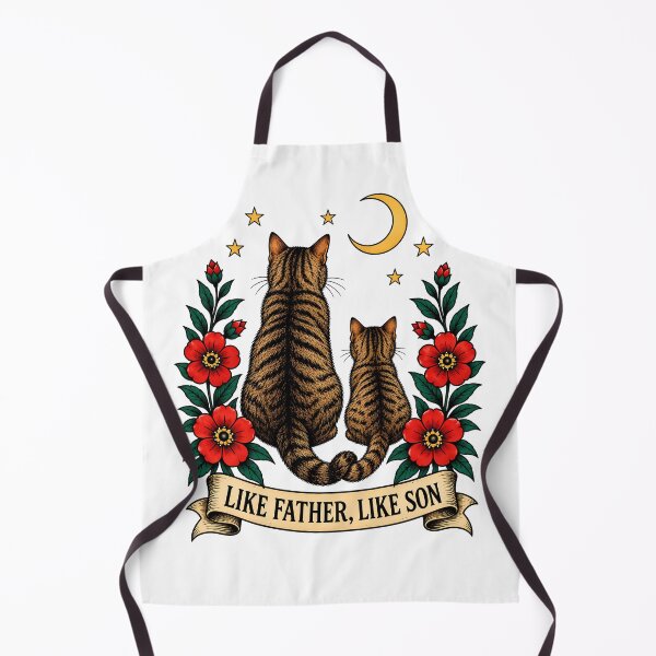 Aperçu de l'œuvre Like Father Like Son Cats Art créée et vendue par Old's Cool Cat Studio.