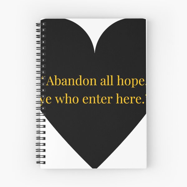 Artikelvorschau, Dante Inferno Zitat – Inferno Gold Text Black Heart entworfen und verkauft von TheIconSmith.