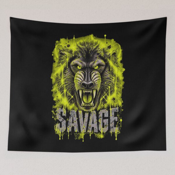 Item preview, SAVAGE BABOON YELLOW designed and sold by Neo-Punk.
