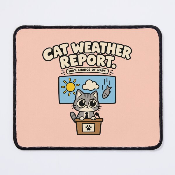 Item preview, Cat Weather Report Funny Cat Meteorologist designed and sold by MewMade.