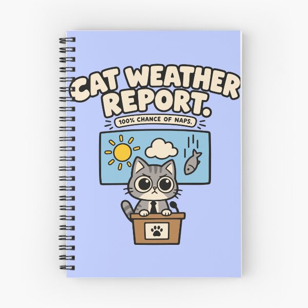 Item preview, Cat Weather Report Funny Cat Meteorologist designed and sold by MewMade.