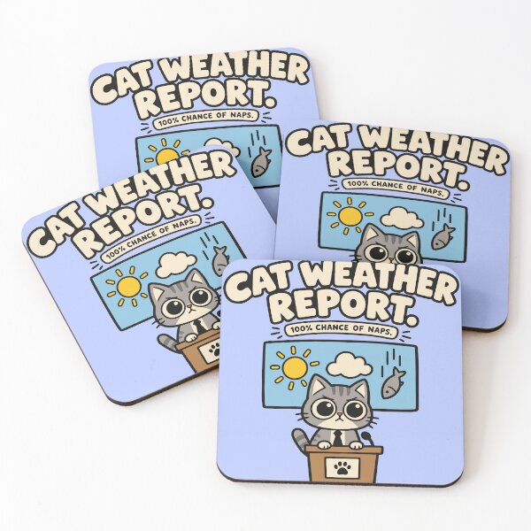 Item preview, Cat Weather Report Funny Cat Meteorologist designed and sold by MewMade.