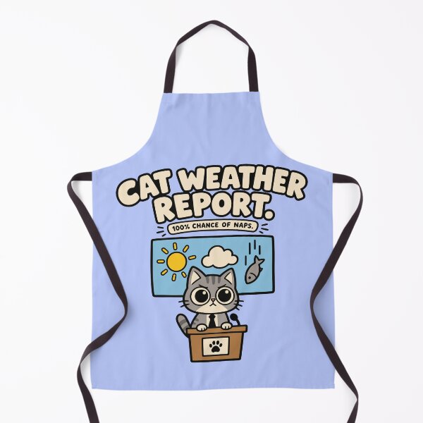 Item preview, Cat Weather Report Funny Cat Meteorologist designed and sold by MewMade.