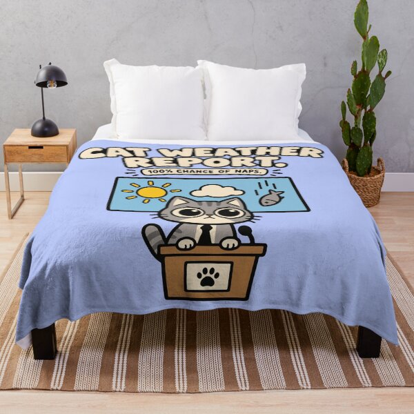 Item preview, Cat Weather Report Funny Cat Meteorologist designed and sold by MewMade.