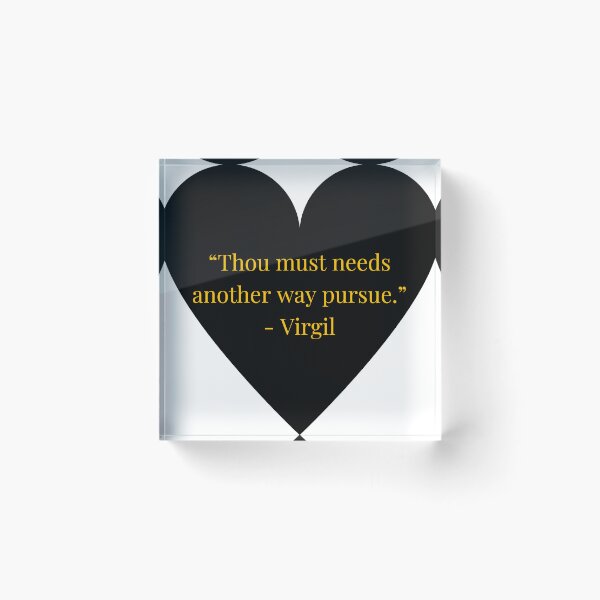 Item preview, Virgil Quote – Inferno Gold Text Black Heart designed and sold by TheIconSmith.