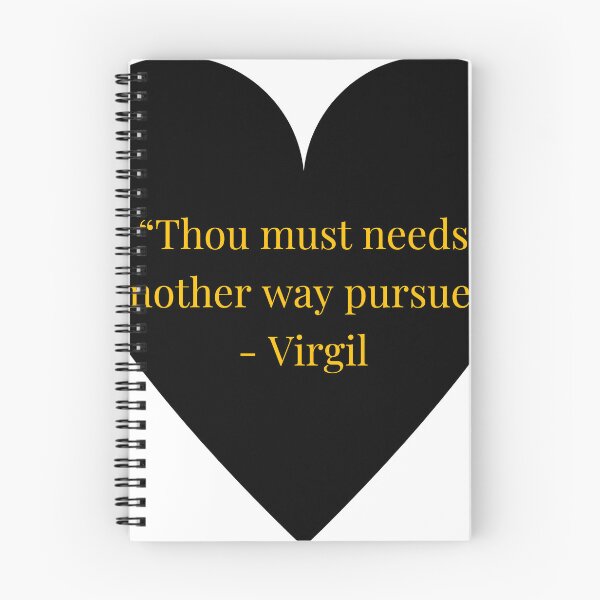 Item preview, Virgil Quote – Inferno Gold Text Black Heart designed and sold by TheIconSmith.