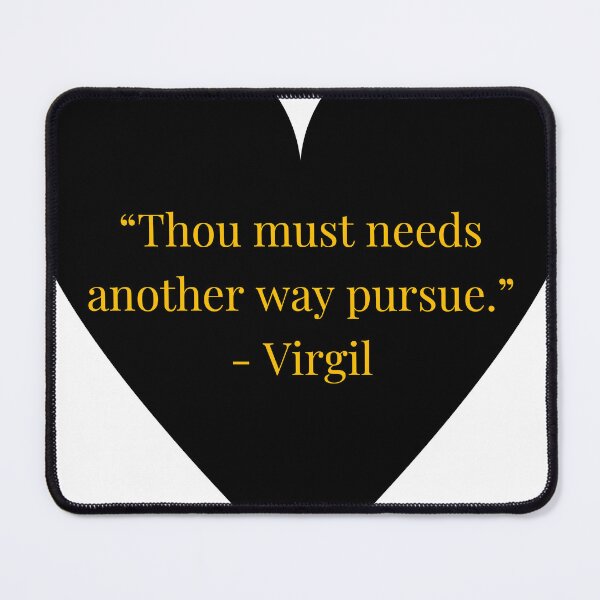 Item preview, Virgil Quote – Inferno Gold Text Black Heart designed and sold by TheIconSmith.