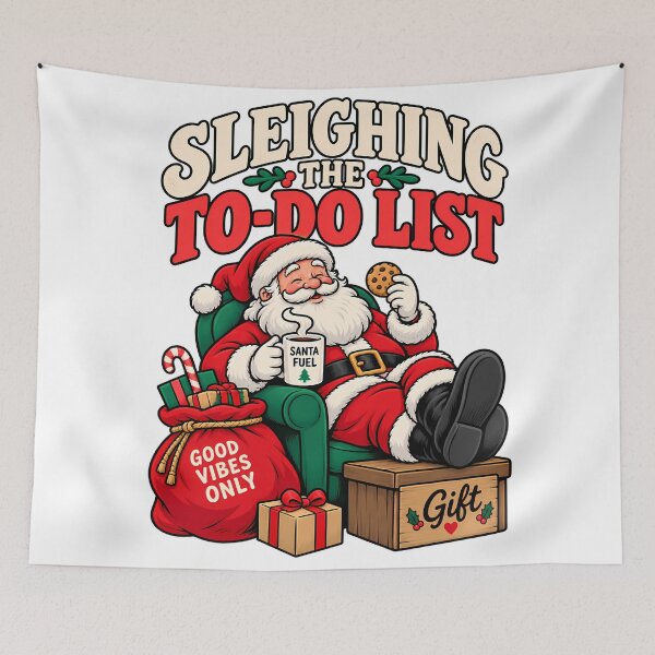 Item preview, Sleighing the To-Do List Funny Santa Christmas Productivity Holiday Design designed and sold by BDLuck2021.