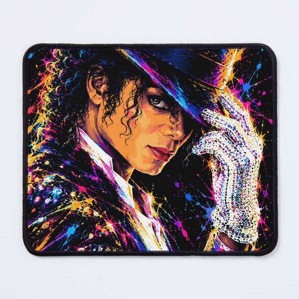 Item preview, Michael Jackson Neon Paint Splatter - Vibrant Pop Music Legend Art Illustration designed and sold by arfindo-indra.