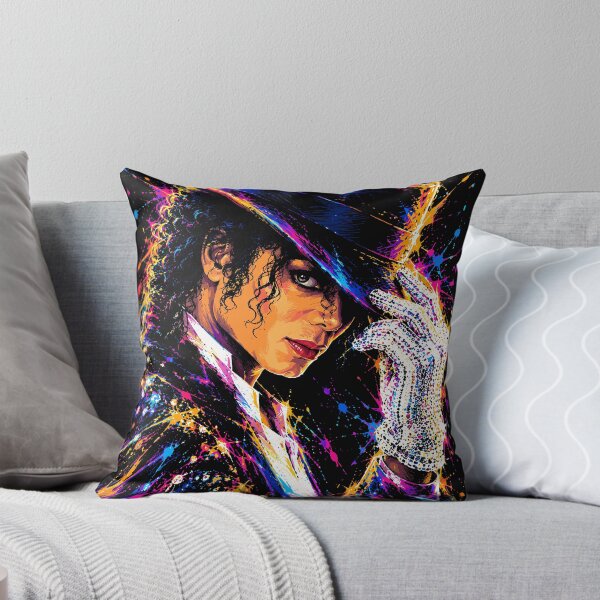 Item preview, Michael Jackson Neon Paint Splatter - Vibrant Pop Music Legend Art Illustration designed and sold by arfindo-indra.