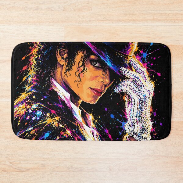 Item preview, Michael Jackson Neon Paint Splatter - Vibrant Pop Music Legend Art Illustration designed and sold by arfindo-indra.