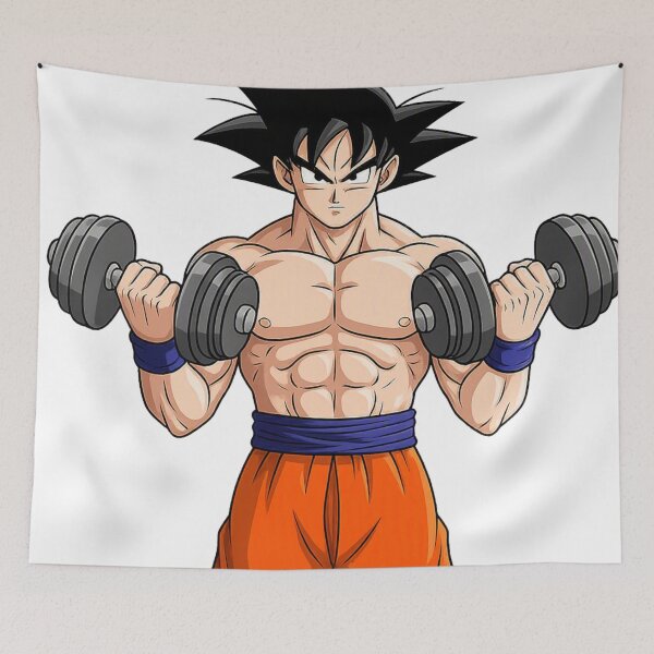 Item preview, Goku training with dumbbells designed and sold by Octaner.