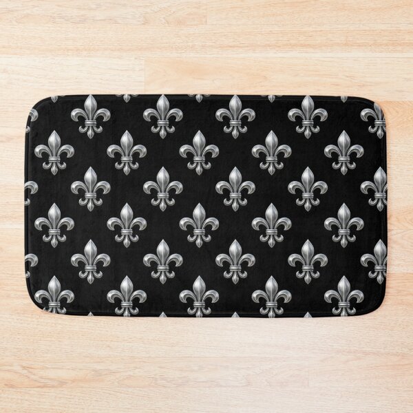 Item preview, Fleur De Lys Silver Black Seamless Pattern Luxury Royal Heraldic Design designed and sold by ProjectNoah.
