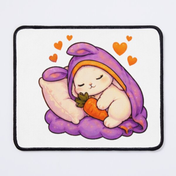 Item preview, Cute Cozy Bunny in Purple Blanket with Carrot designed and sold by Kiralemon.