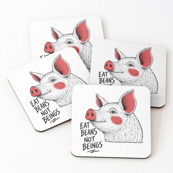 Item preview, Eat Beans Not Beings Vegan Pork Animal Welfare Animal Rights Veganism Plant Based Go Vegan designed and sold by Annika Shurafa.