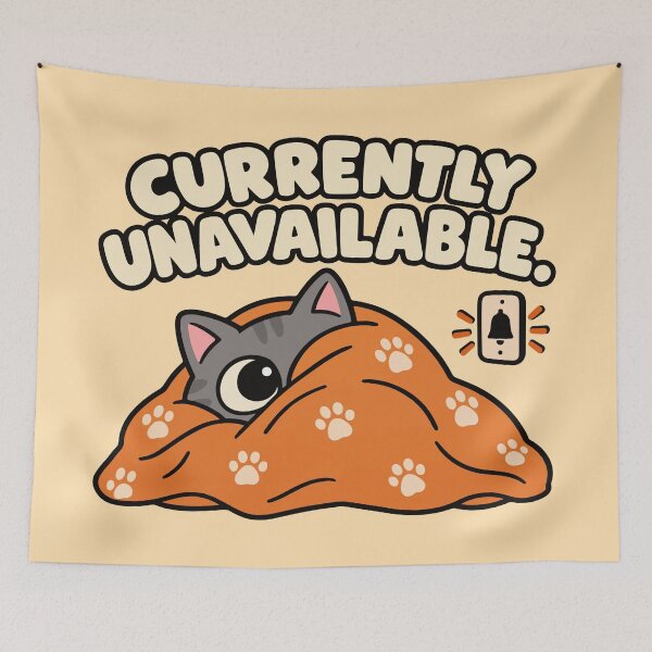 Item preview, Currently Unavailable Funny Cat Hiding Under Blanket designed and sold by MewMade.