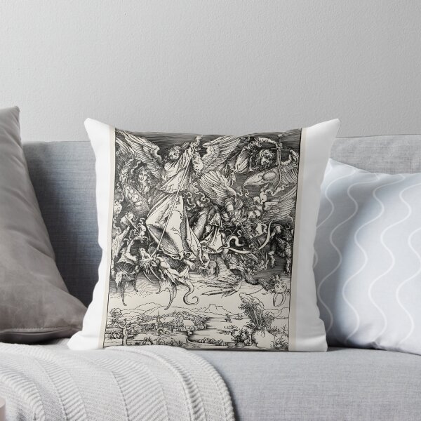 Item preview, Saint Michael Fighting the Dragon Medieval Fine Art Vintage Style by Albrecht Dürer HD Quality designed and sold by richard143.