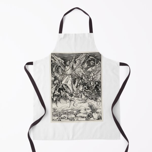 Item preview, Saint Michael Fighting the Dragon Medieval Fine Art Vintage Style by Albrecht Dürer HD Quality designed and sold by richard143.