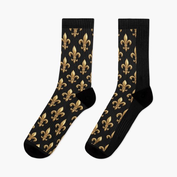 Item preview, Fleur De Lys Gold Black Seamless Pattern Luxury Royal Heraldic Design designed and sold by ProjectNoah.