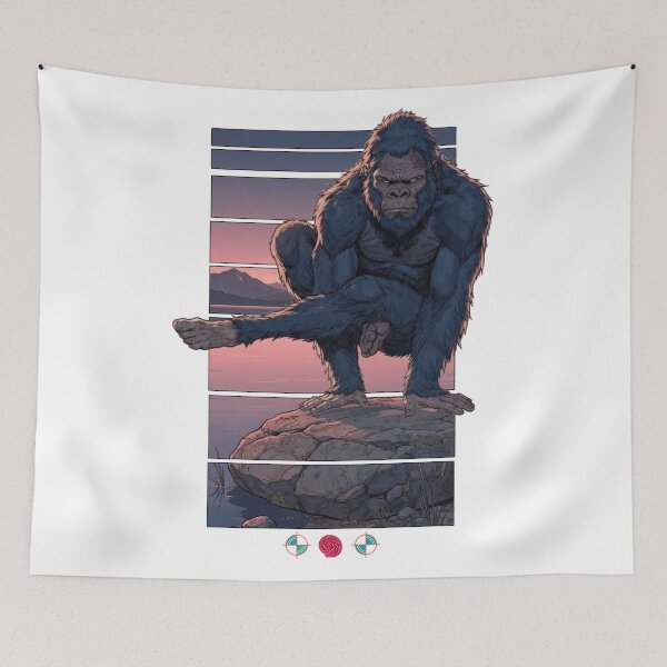 Item preview, Bigfoot Yoga Pose Mountain Zen Cute Sasquatch Stretching designed and sold by Whimsy Trail Co.