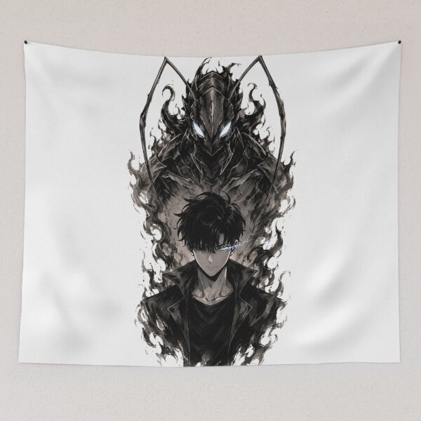 Item preview, Shadow Monarch Warrior – Dark Knight Ink Fantasy Anime Style designed and sold by Dyan4.