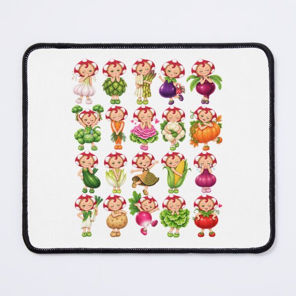 Item preview, I'm learning about vegetables with Namaloue, Kawaii Vegetable Collection designed and sold by cheznamaloue.
