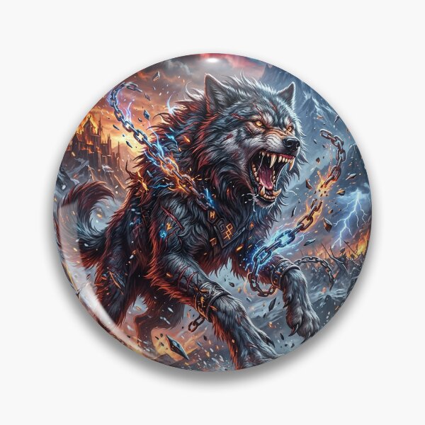 Item preview, Fenrir - Chained Wolf of Norse Mythology designed and sold by Lucid Dream Pixel.