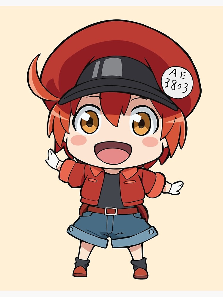 Hataraku Saibou / Cells at Work - Red Blood Cell Postcard for Sale by  Anime Access