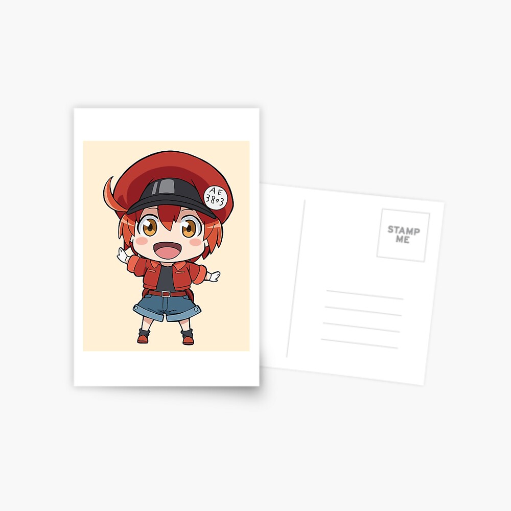 Hataraku Saibou / Cells at Work - Red Blood Cell Postcard for Sale by  Anime Access