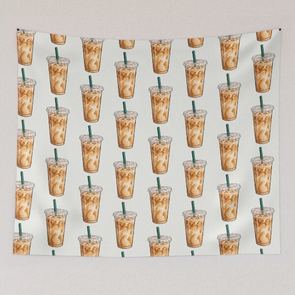 Item preview, Caramel Swirl Iced Coffee Drink Illustration designed and sold by Verycutethings.