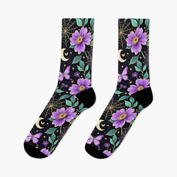 Item preview, Enchanted Moonlit Garden – Gothic Floral Halloween Seamless Pattern designed and sold by Dream Bloom Gallery.