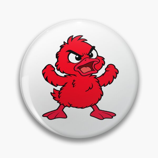 Item preview, Angry Red Duck Mascot Cartoon | Fierce Bird Character Illustration designed and sold by InfiniEmotion.