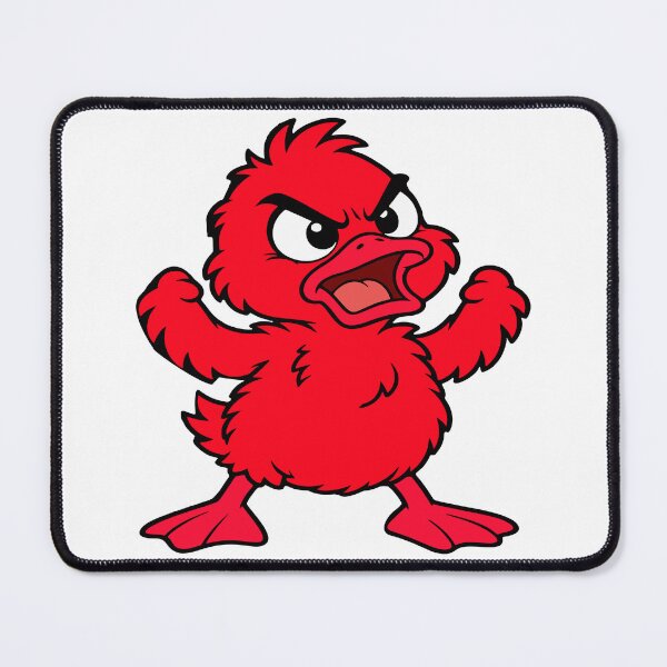 Item preview, Angry Red Duck Mascot Cartoon | Fierce Bird Character Illustration designed and sold by InfiniEmotion.