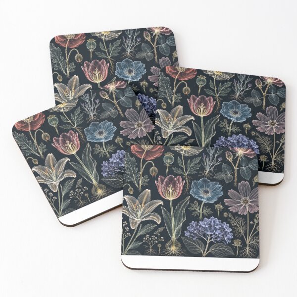 Item preview, Midnight Botanical Study Vintage Floral Collection designed and sold by SleepyLlamaClothes.
