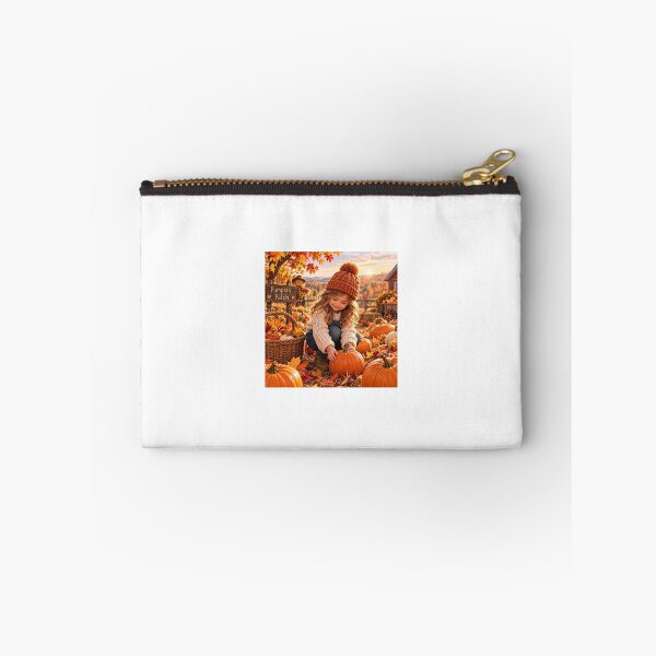 Item preview, Little Girl in the Pumpkin Patch – Cozy Autumn Harvest designed and sold by NestDesigns01.