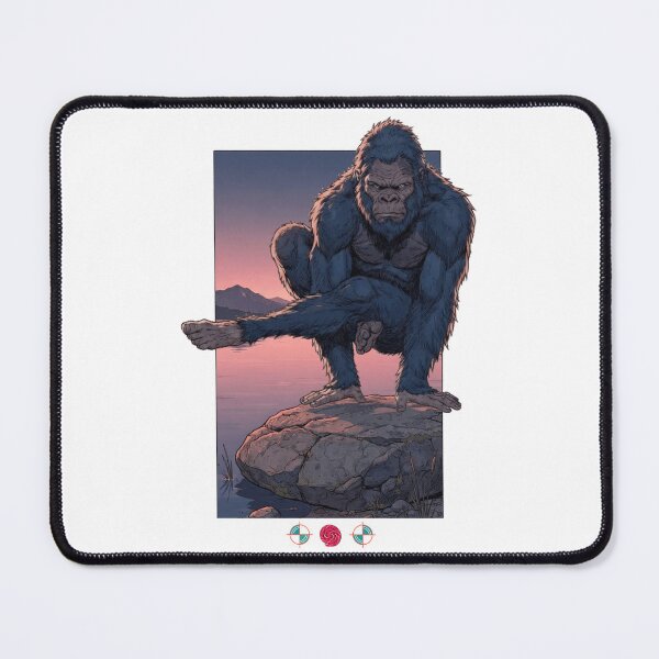 Item preview, Bigfoot Yoga Pose Mountain Zen Cute Sasquatch Stretching [v2] designed and sold by Whimsy Trail Co.