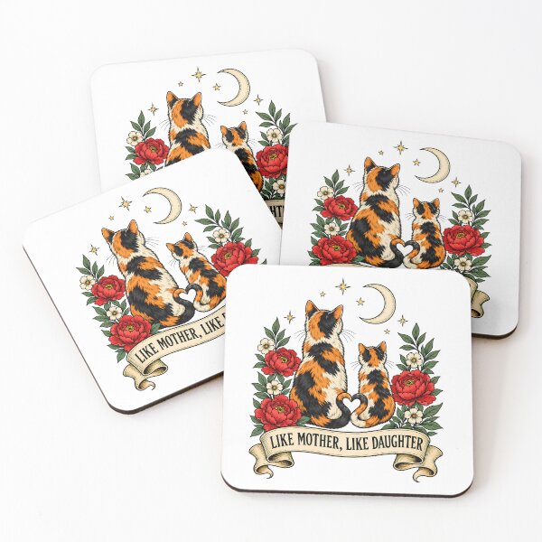 Item preview, Like Mother Like Daughter Cats Art designed and sold by Old's Cool Cat Studio.