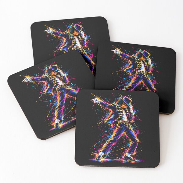 Item preview, Michael Jackson Iconic Stage Pose - Neon Paint Splatter Art designed and sold by arfindo-indra.
