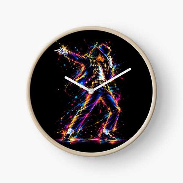 Item preview, Michael Jackson Iconic Stage Pose - Neon Paint Splatter Art designed and sold by arfindo-indra.