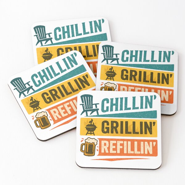 Artikelvorschau, Chillin Grillin Refillin Shirt Grillen Bier Design entworfen und verkauft von Azrou shop.