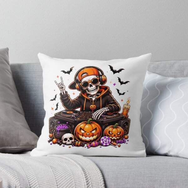 Item preview, Skeleton Playing DJ Rock On Halloween designed and sold by Dmo3HarkoArt.