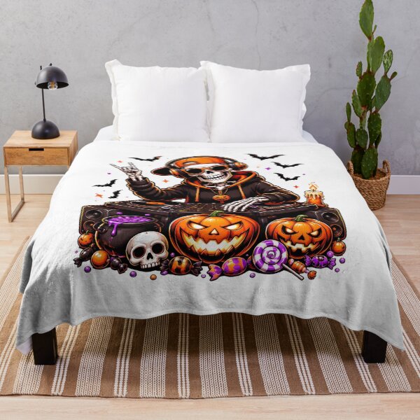Item preview, Skeleton Playing DJ Rock On Halloween designed and sold by Dmo3HarkoArt.